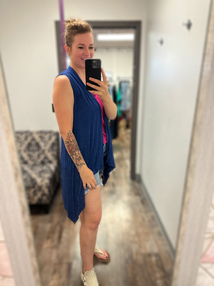 Blank Space Sleeveless Long Vest