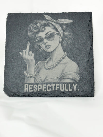 Boss Ass Bitch Slate Coasters