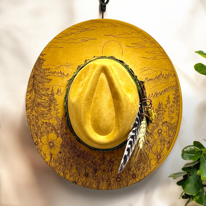 Walk Through Nature Wide Brim Vegan Suede Hat