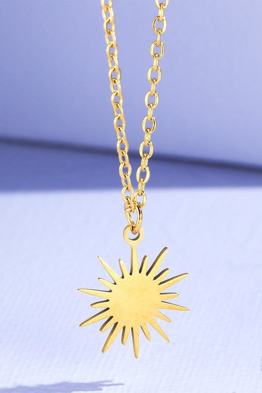 Little Golden Sun Necklace