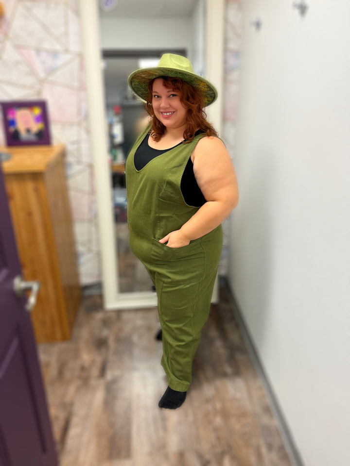 Always and Forever Olive Jumpsuit