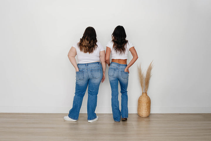 Rubies + Honey | Mid-Rise Non-Distressed Bootcut Jeans