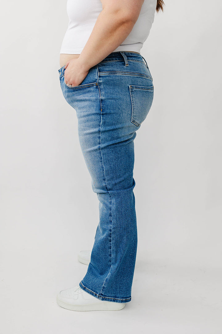 Rubies + Honey | Mid-Rise Non-Distressed Bootcut Jeans