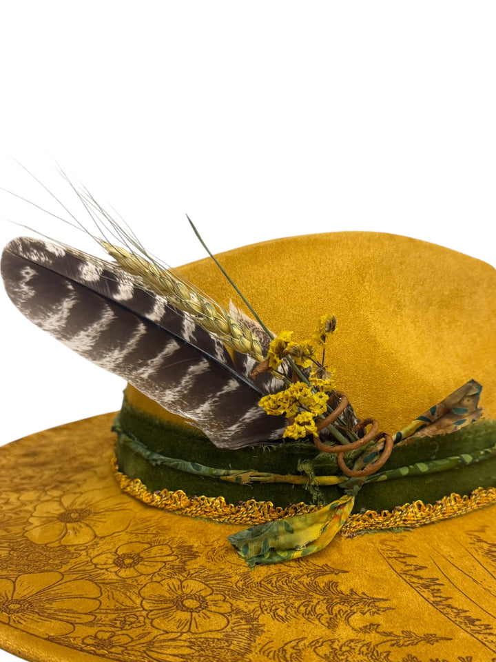 Walk Through Nature Wide Brim Vegan Suede Hat