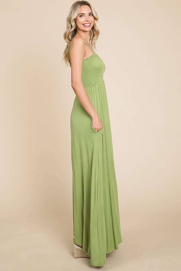 Brunch Date Smocked Maxi Dress
