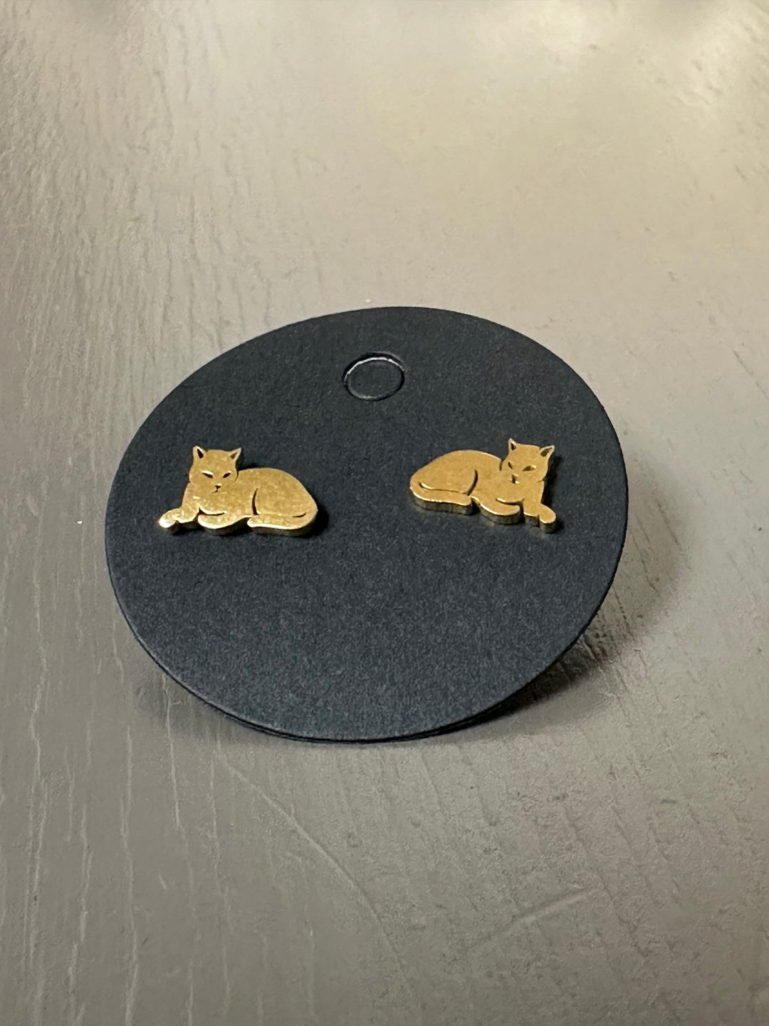 Lazy Cat Stud Earrings
