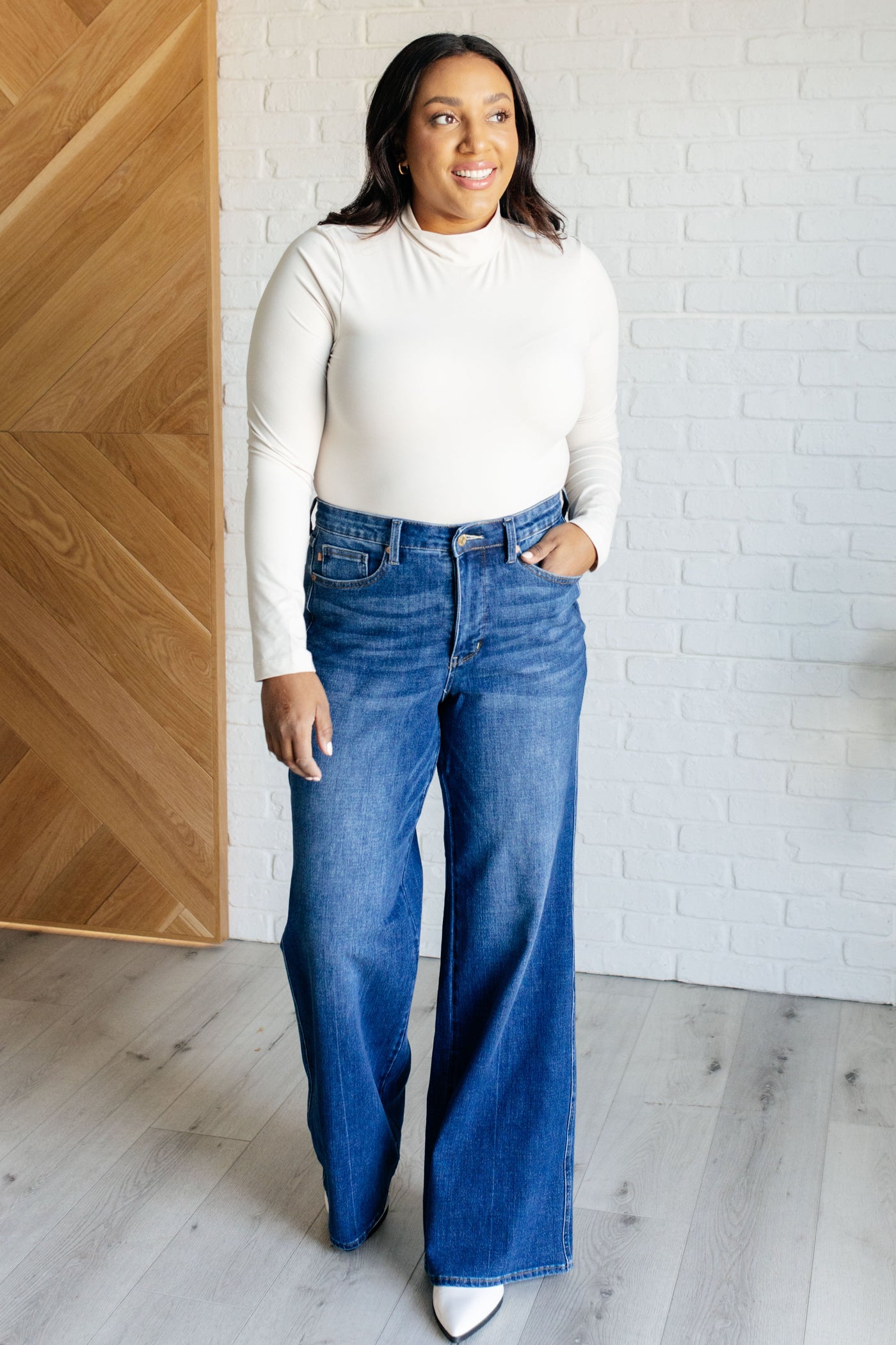 Judy Blue | Eliza High Rise Control Top Retro Wide Leg Jeans