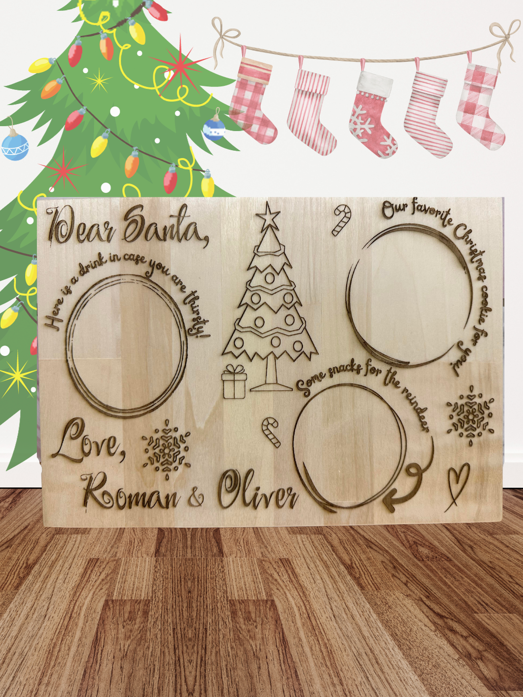 Personalized Tray for Santa