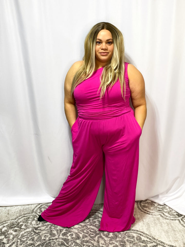 Never Uncomfortable One Shoulder Jumpsuit