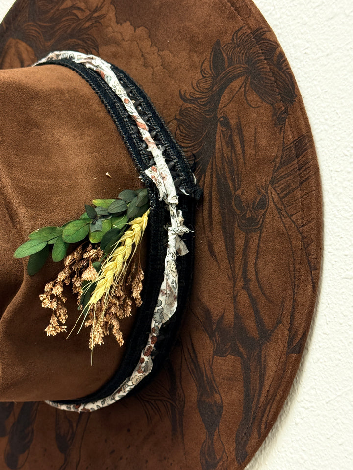 Running Wild Wide Brim Vegan Suede Hat