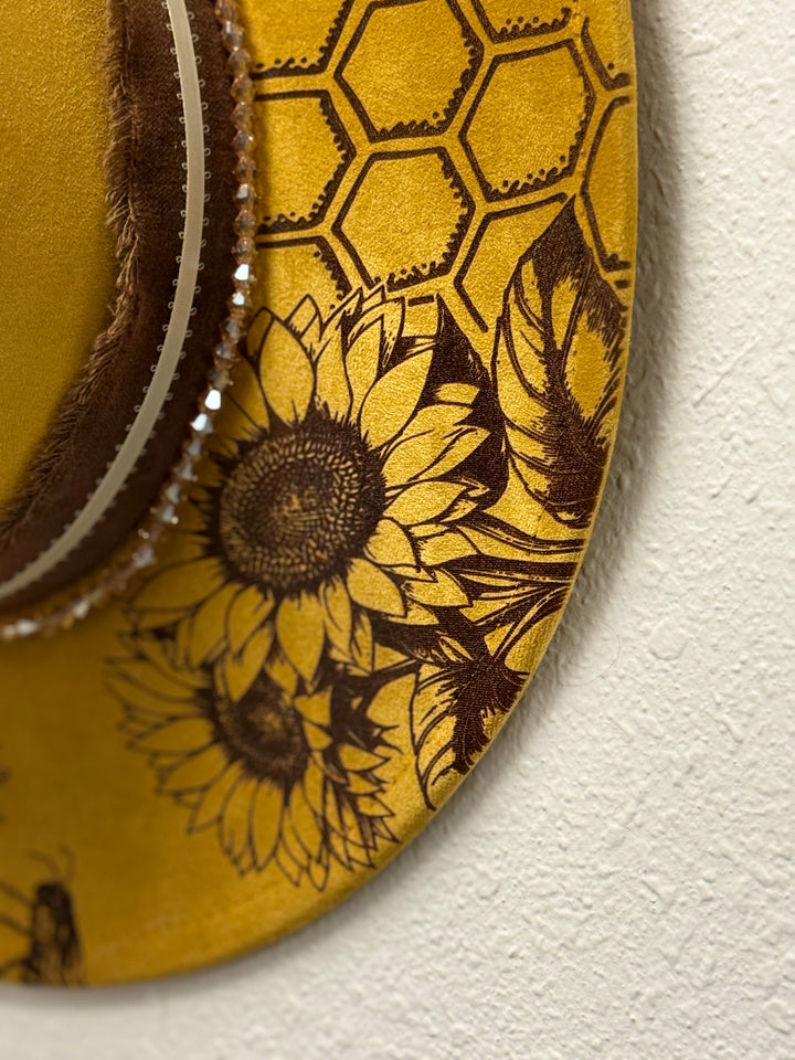 The Pollinators Wide Brim Vegan Suede Hat