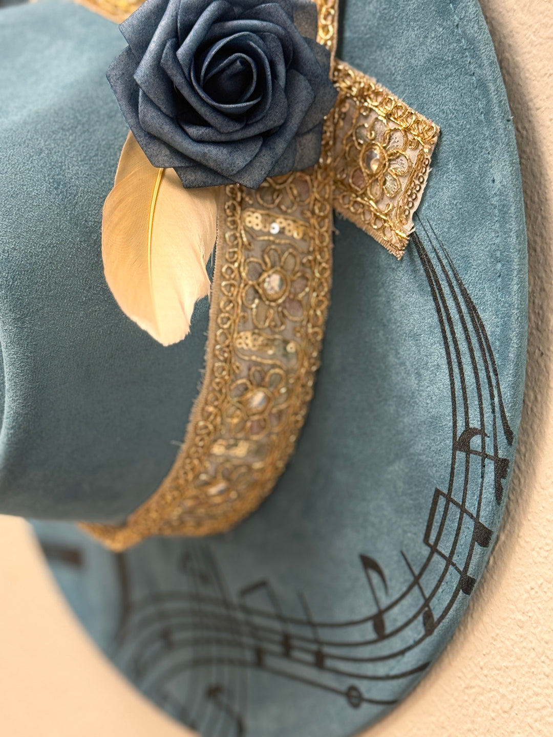 Music Maker Vegan Suede Wide Brim Hat