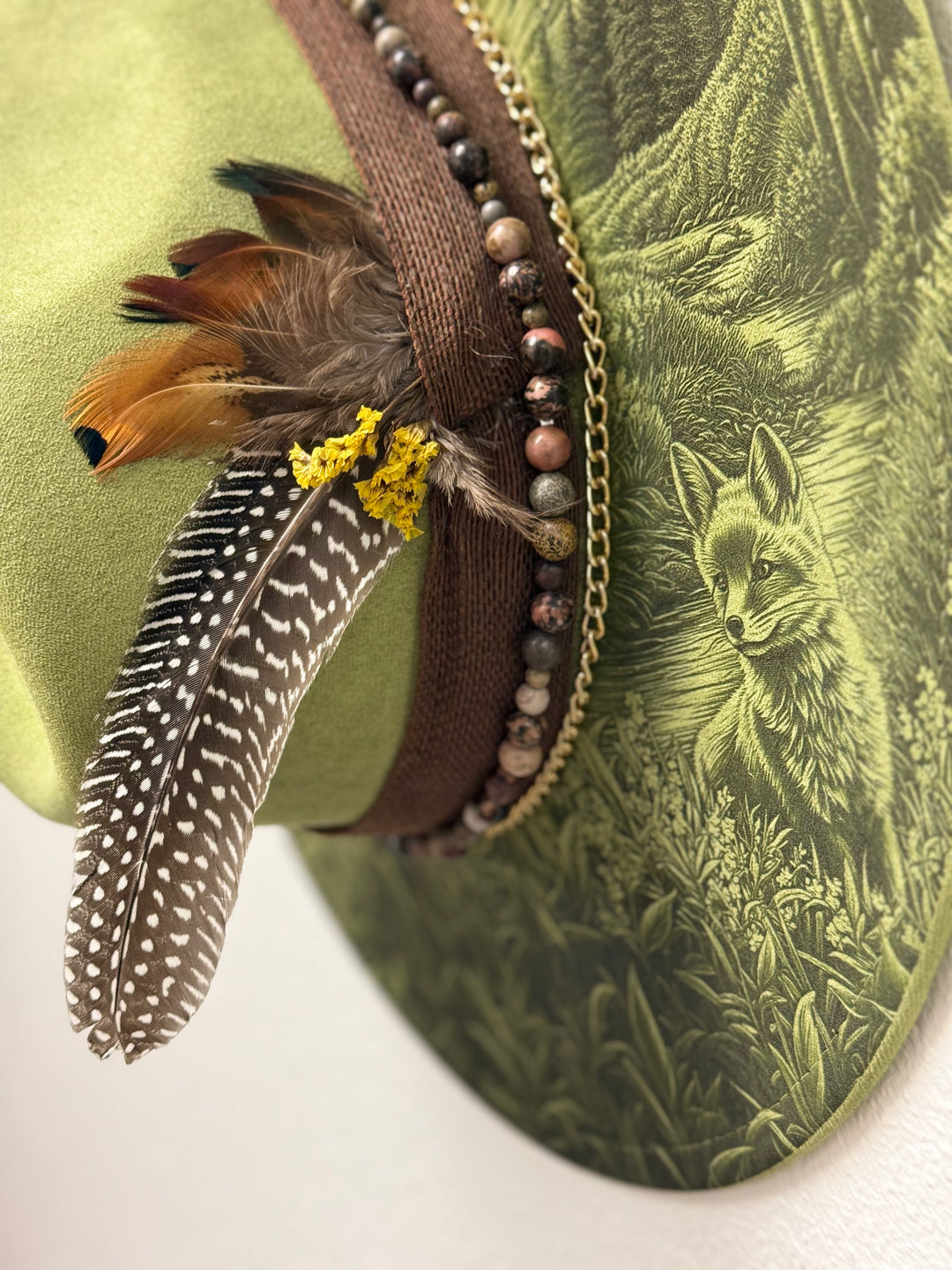 Forest Sentinels Wide Brim Vegan Suede Hat