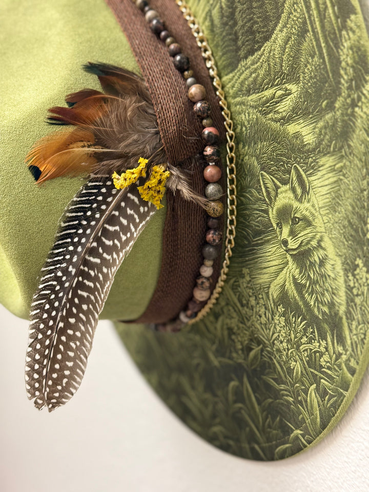 Forest Sentinels Wide Brim Vegan Suede Hat