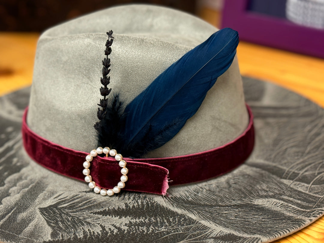 Howl of the Wild Vegan Suede Wide Brim Hat