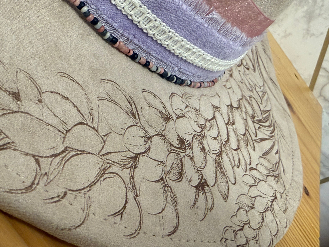 Lady Foxglove Wide Brim Vegan Suede Hat