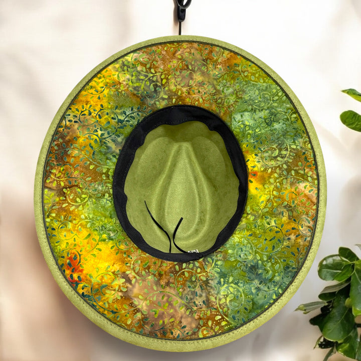 Faerie Fern Wide Brim Vegan Suede Hat