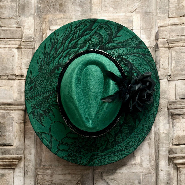 Dragon's Breath Wide Brim Vegan Suede Hat