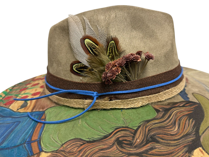 Saddled Moon Wide Brim Vegan Suede Hat