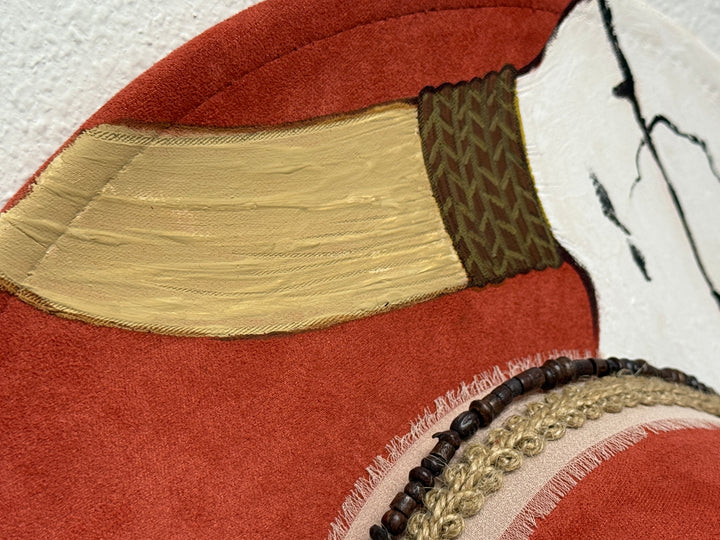 Skull & Flowers Wide Brim Vegan Suede Hat