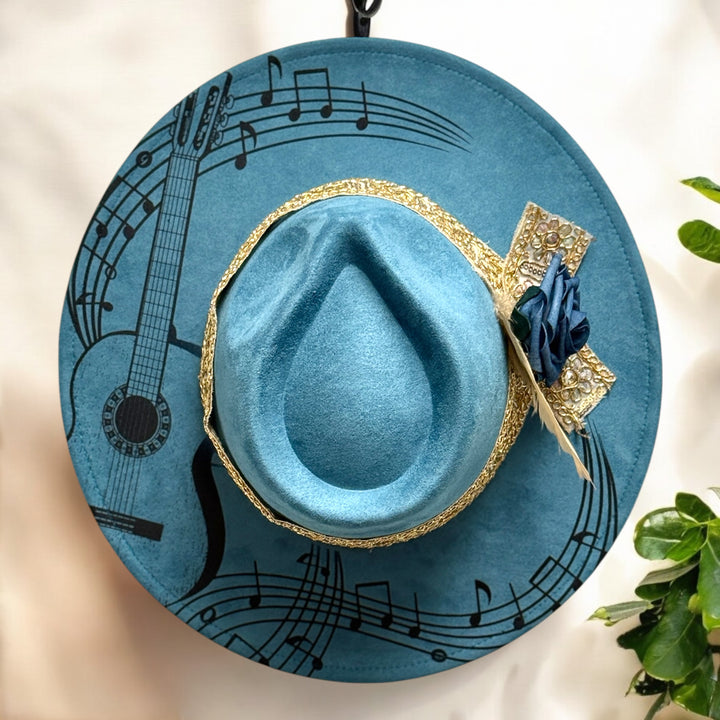 Music Maker Vegan Suede Wide Brim Hat