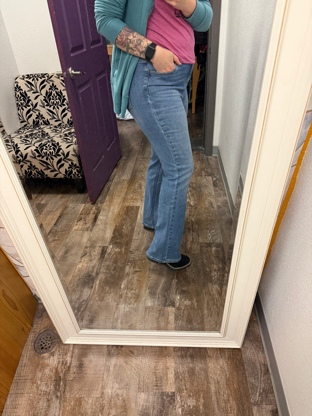 Rubies + Honey | Mid-Rise Non-Distressed Bootcut Jeans