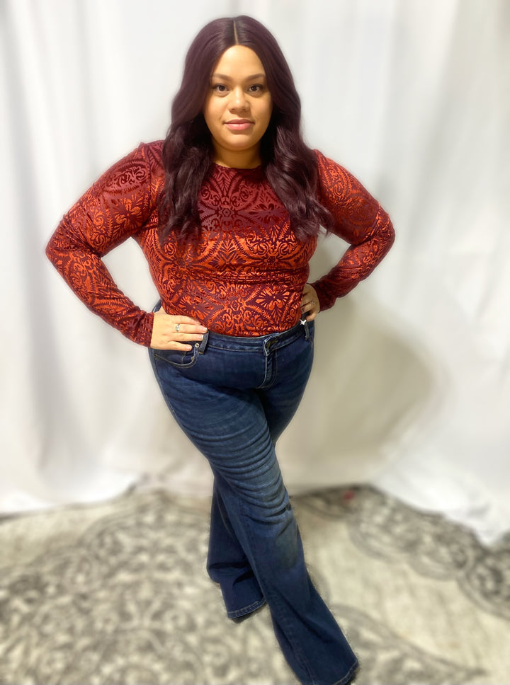 Velvet Vixen Long Sleeve Bodysuit