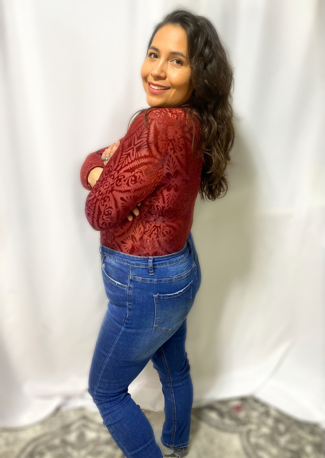 Velvet Vixen Long Sleeve Bodysuit