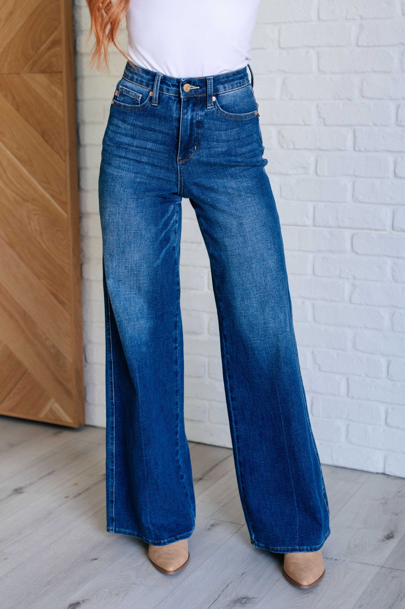 Judy Blue | Eliza High Rise Control Top Retro Wide Leg Jeans