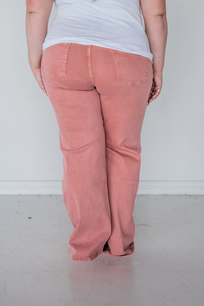 Pre-Order: Rubies & Honey | Hi-Rise Non-distressed Colored Straight Leg Jeans (3 colors!)