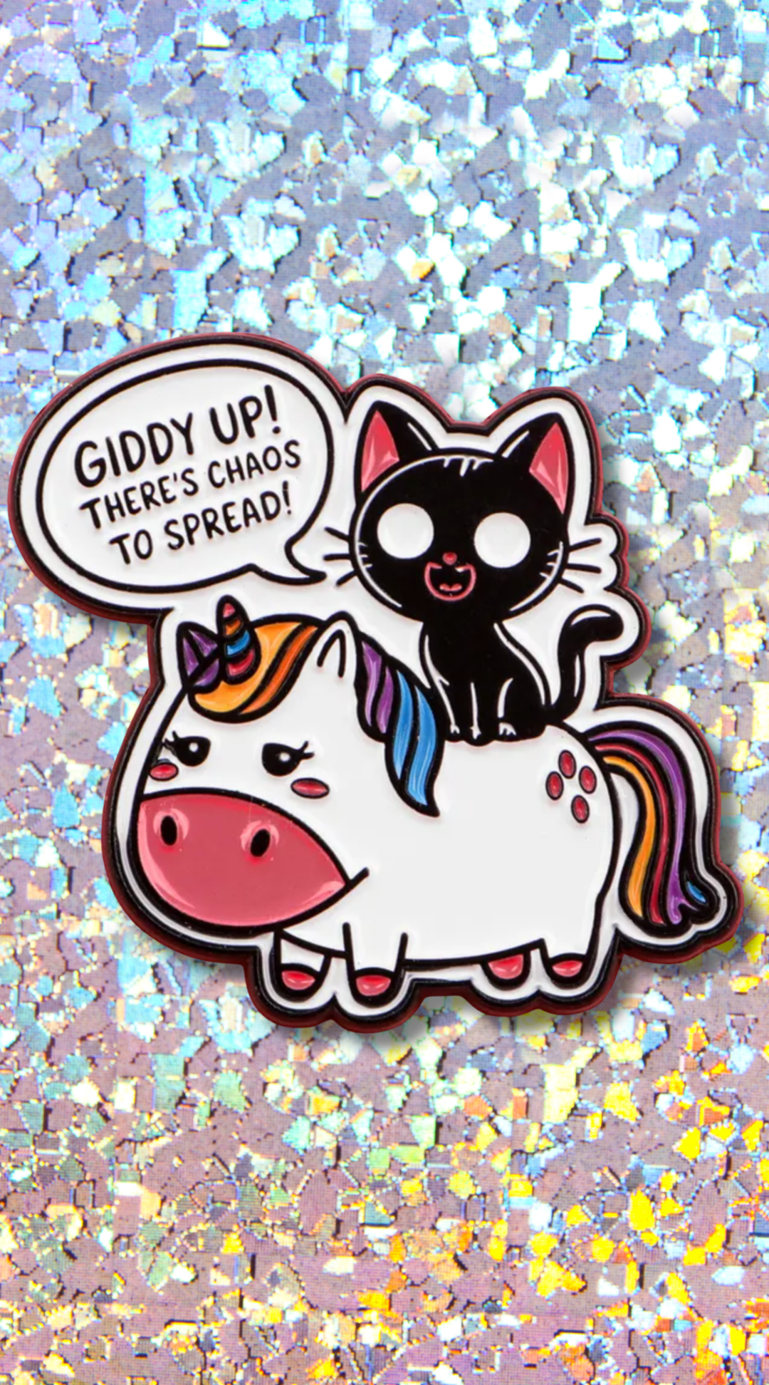 There's Chaos to Spread Enamel Pin