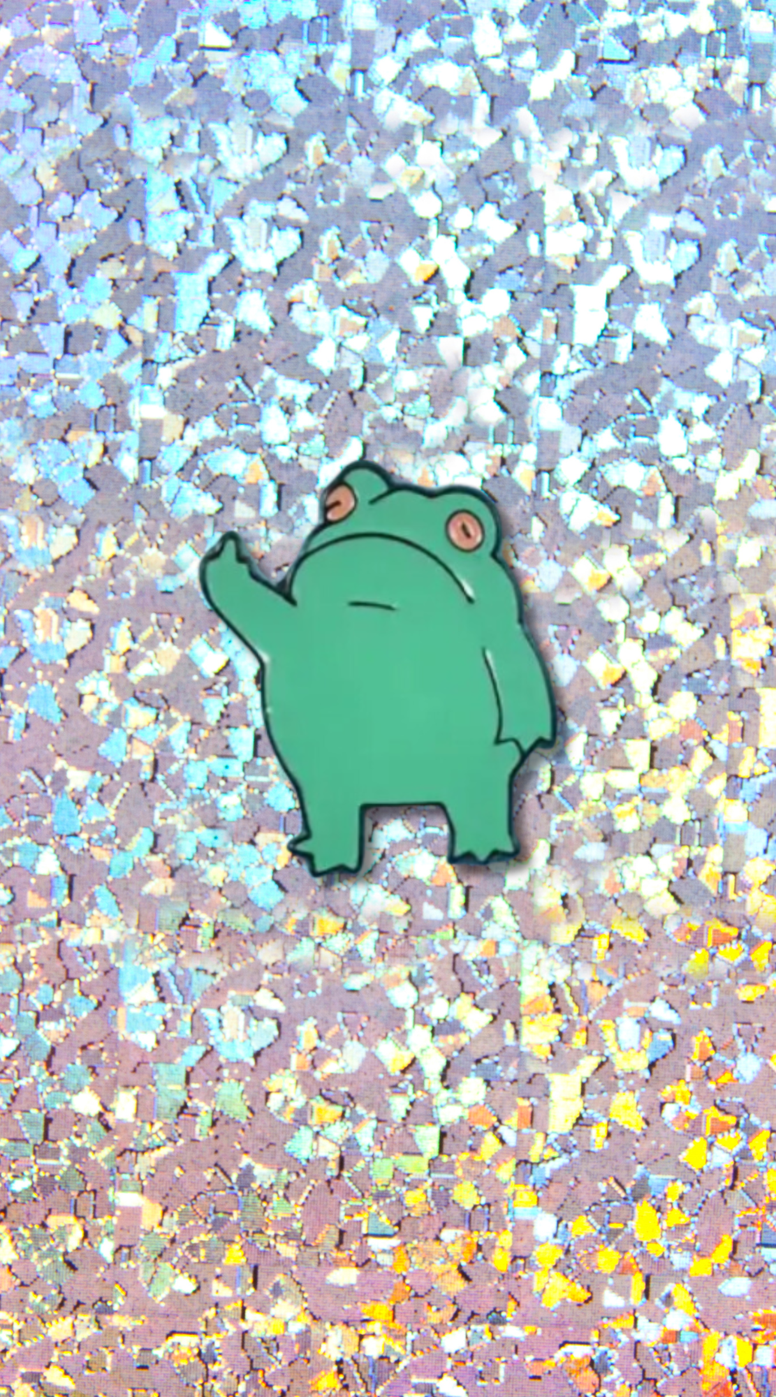 Little Froggie Middle Finger Enamel Pin