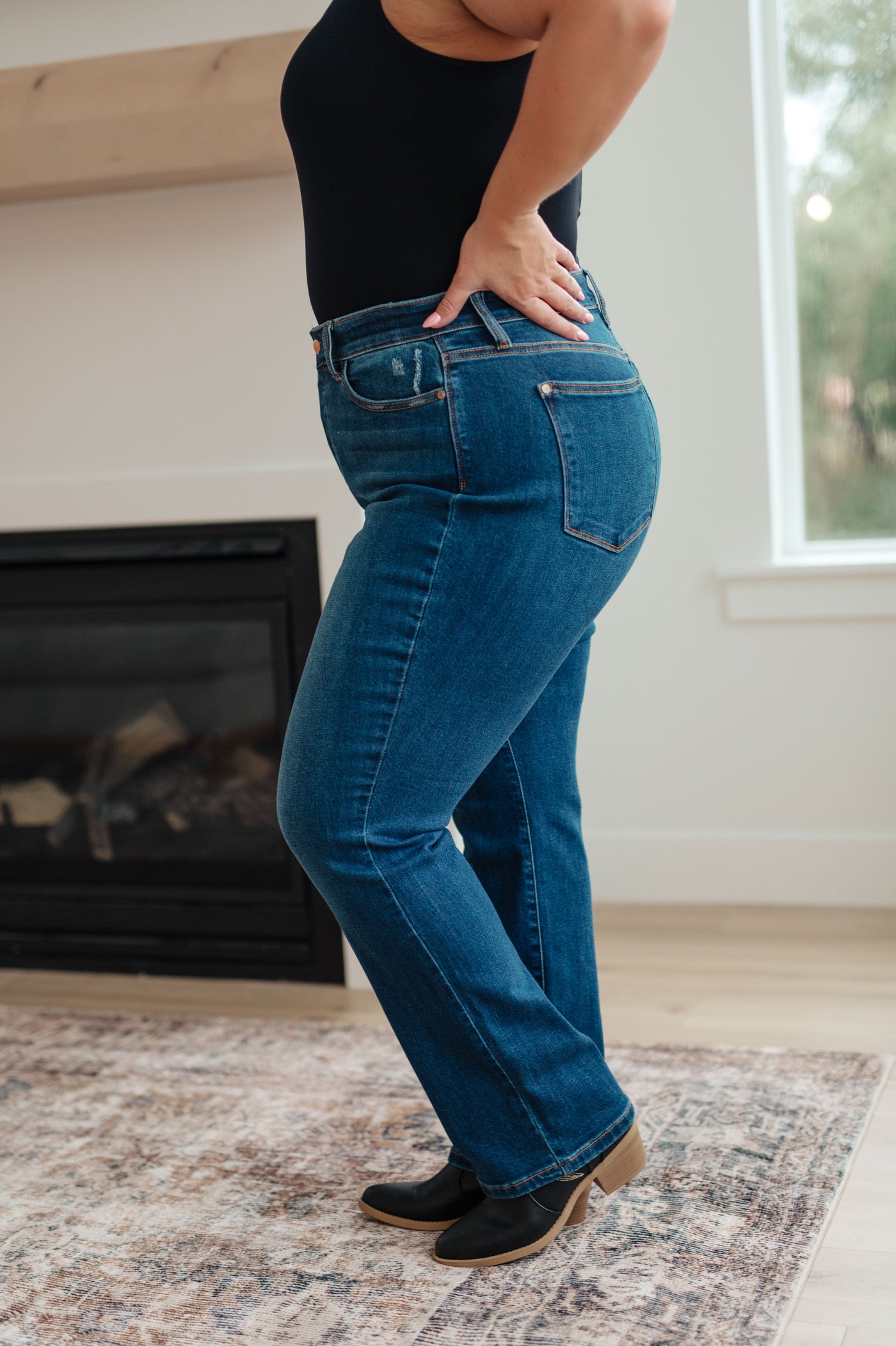Judy Blue | Pippa High Rise Button Fly Straight Jeans