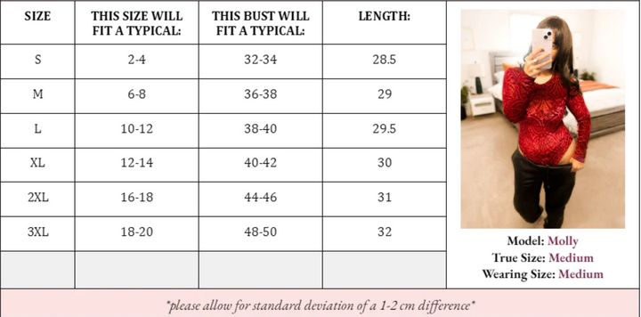 Velvet Vixen Long Sleeve Bodysuit