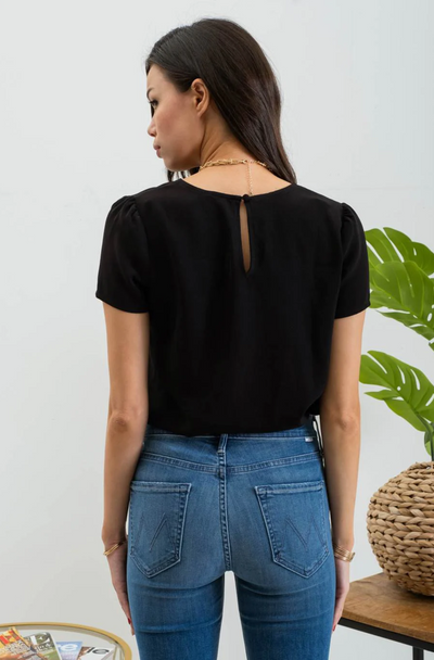 You Send Me Short Sleeve Pleated Top