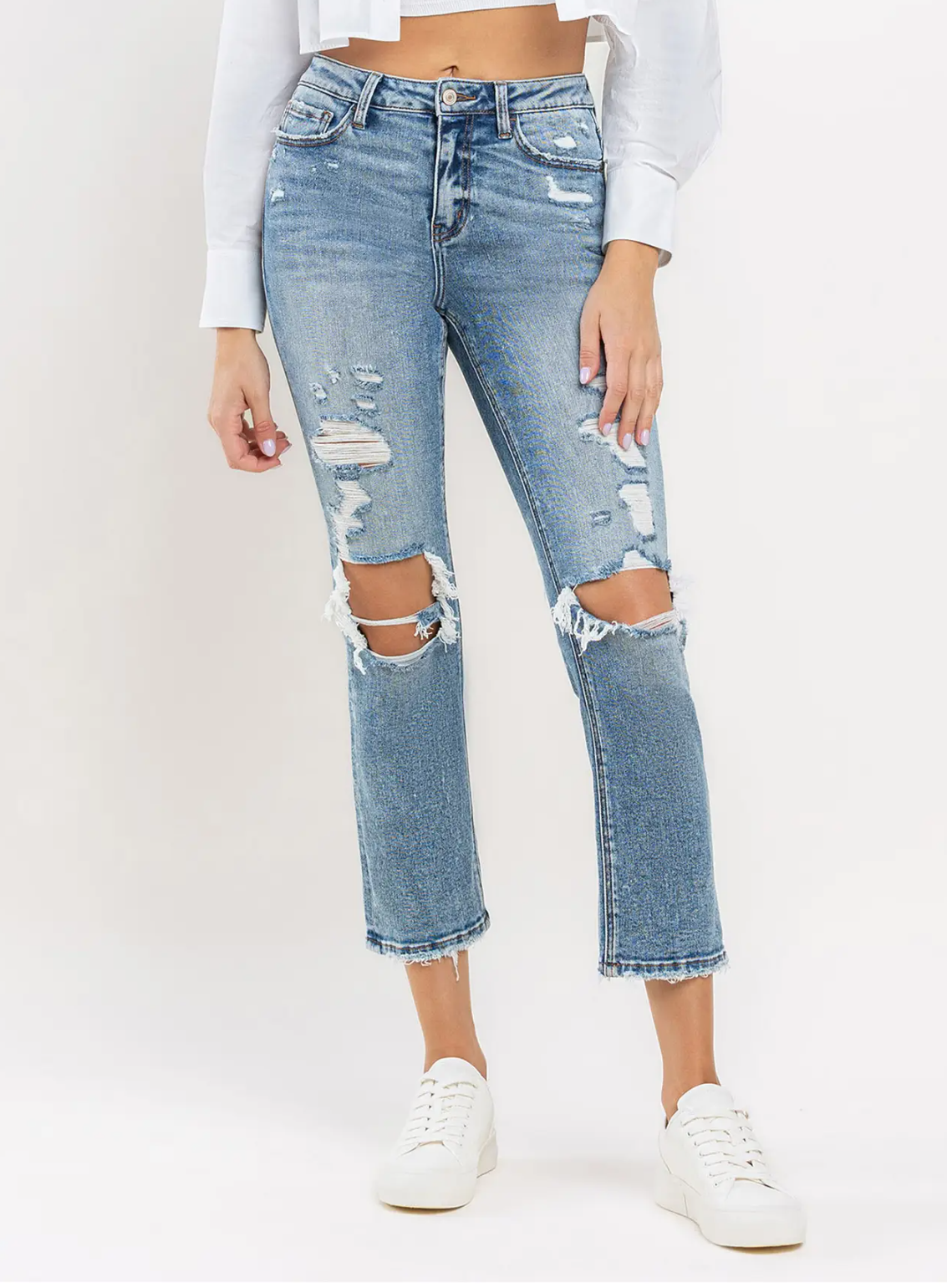 Lovervet | High Rise Slim Straight Jeans
