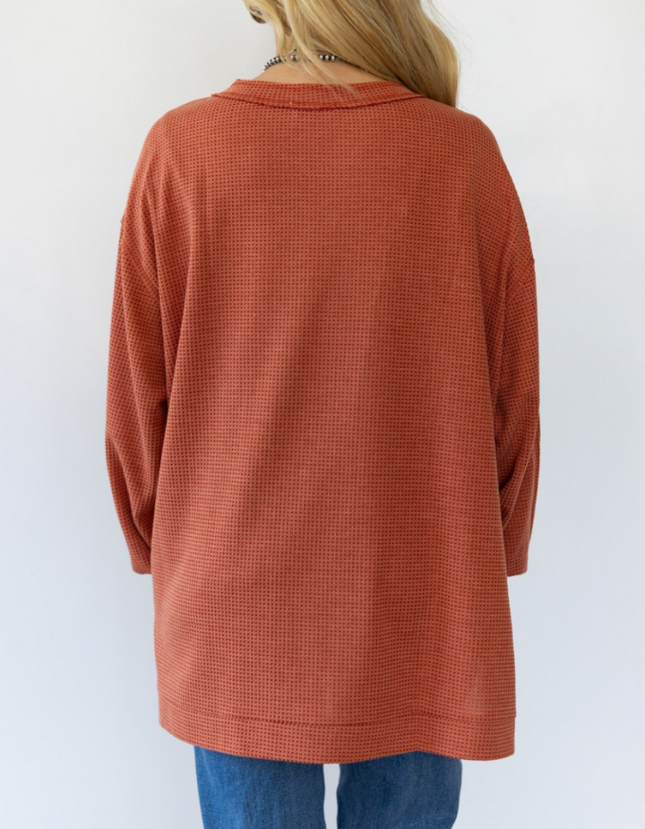 Autumn Ease Waffle Knit Tunic