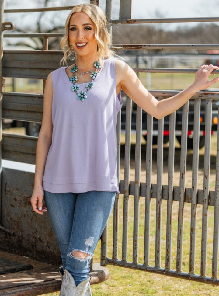 Edge of Ease Ribbed Tank