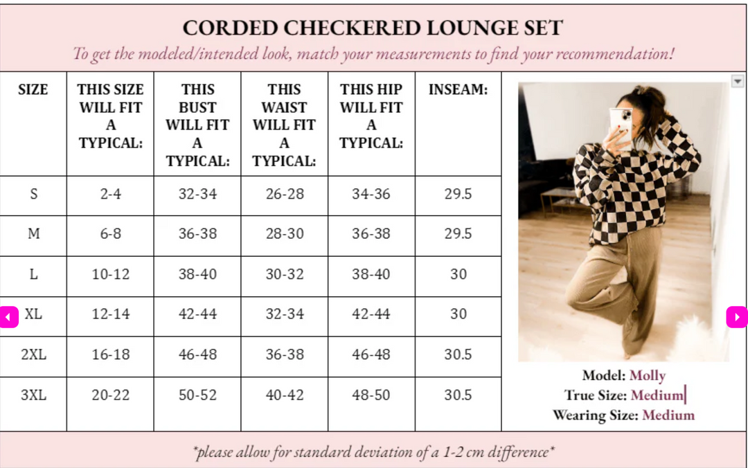 The Queen is the Danger Checkered Sweatshirt & Pants Set Option