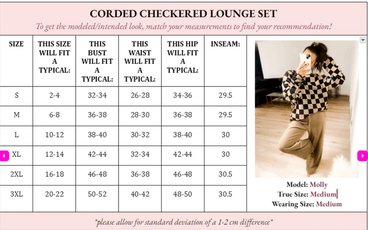 The Queen is the Danger Checkered Sweatshirt & Pants Set Option