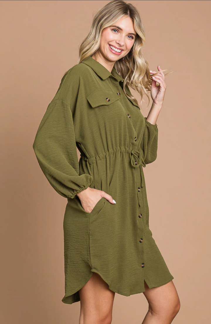 Olive You Always Shirt Dress