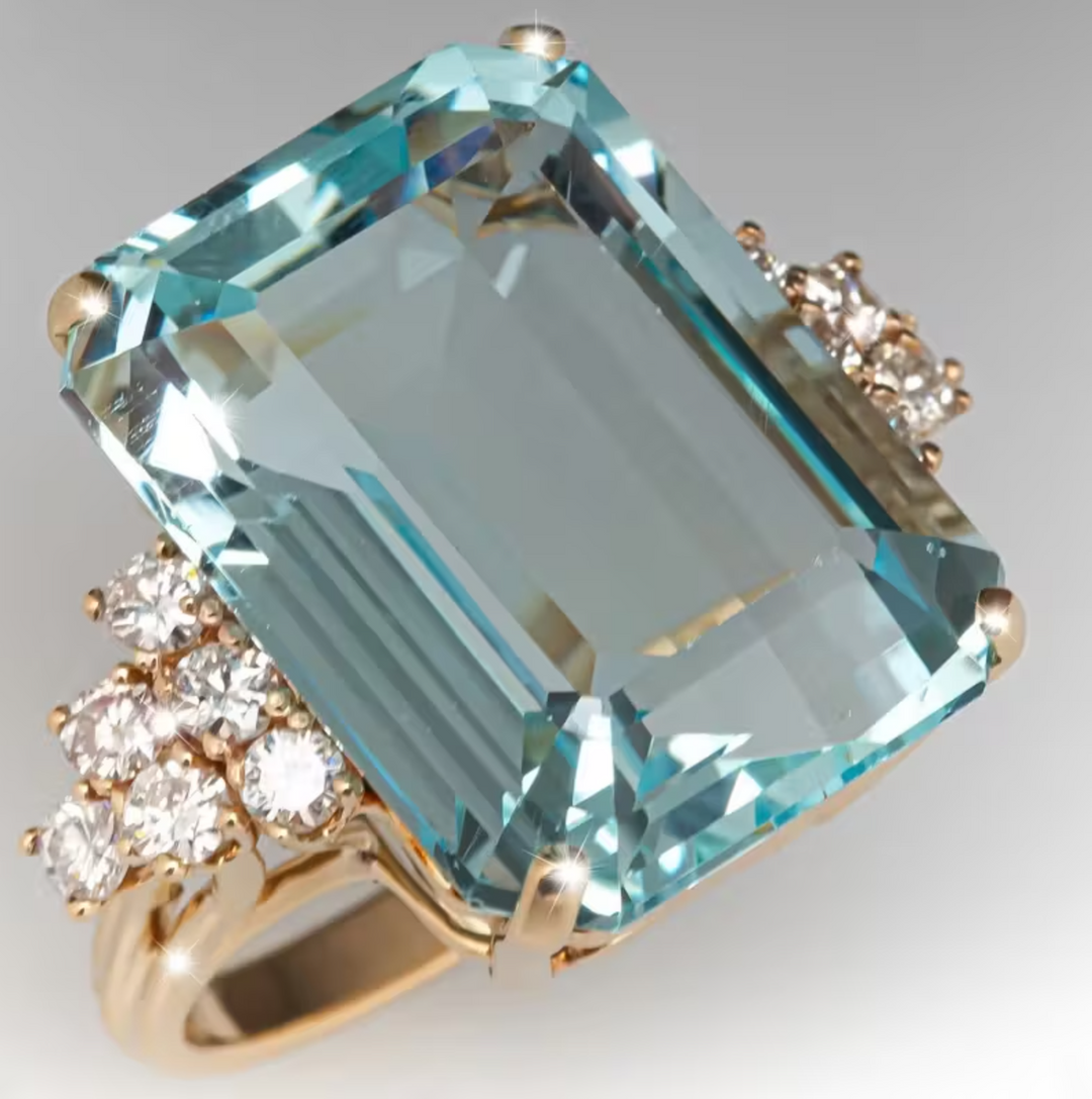 Aqua Fashion Ring