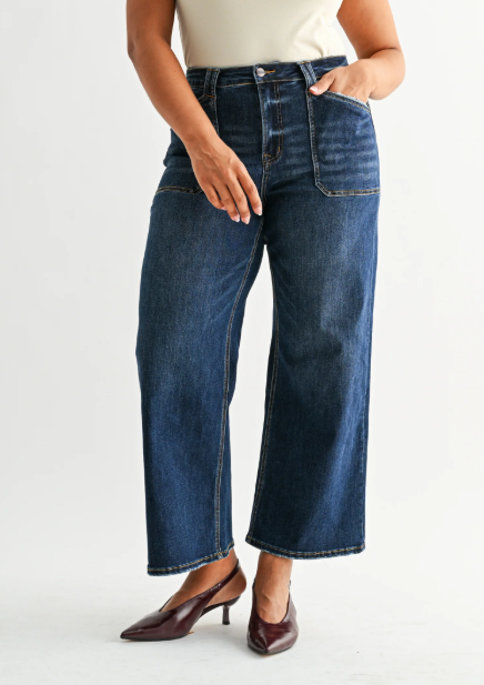 MICA | High Rise Wide Leg Jeans