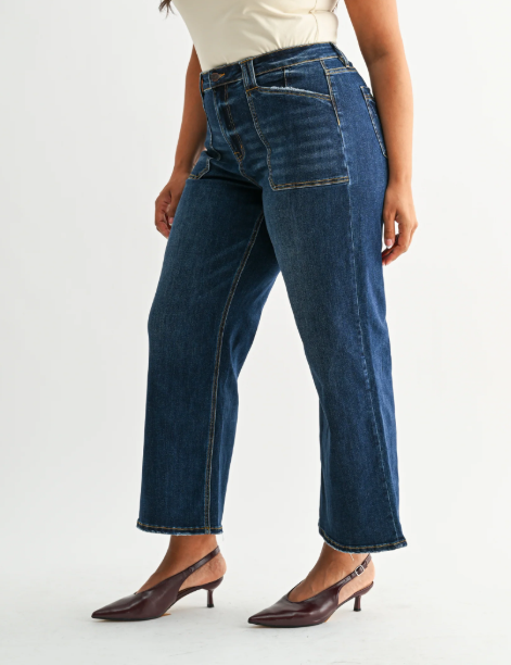 MICA | High Rise Wide Leg Jeans