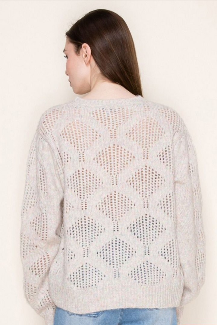 Geometric Cutout Sweater