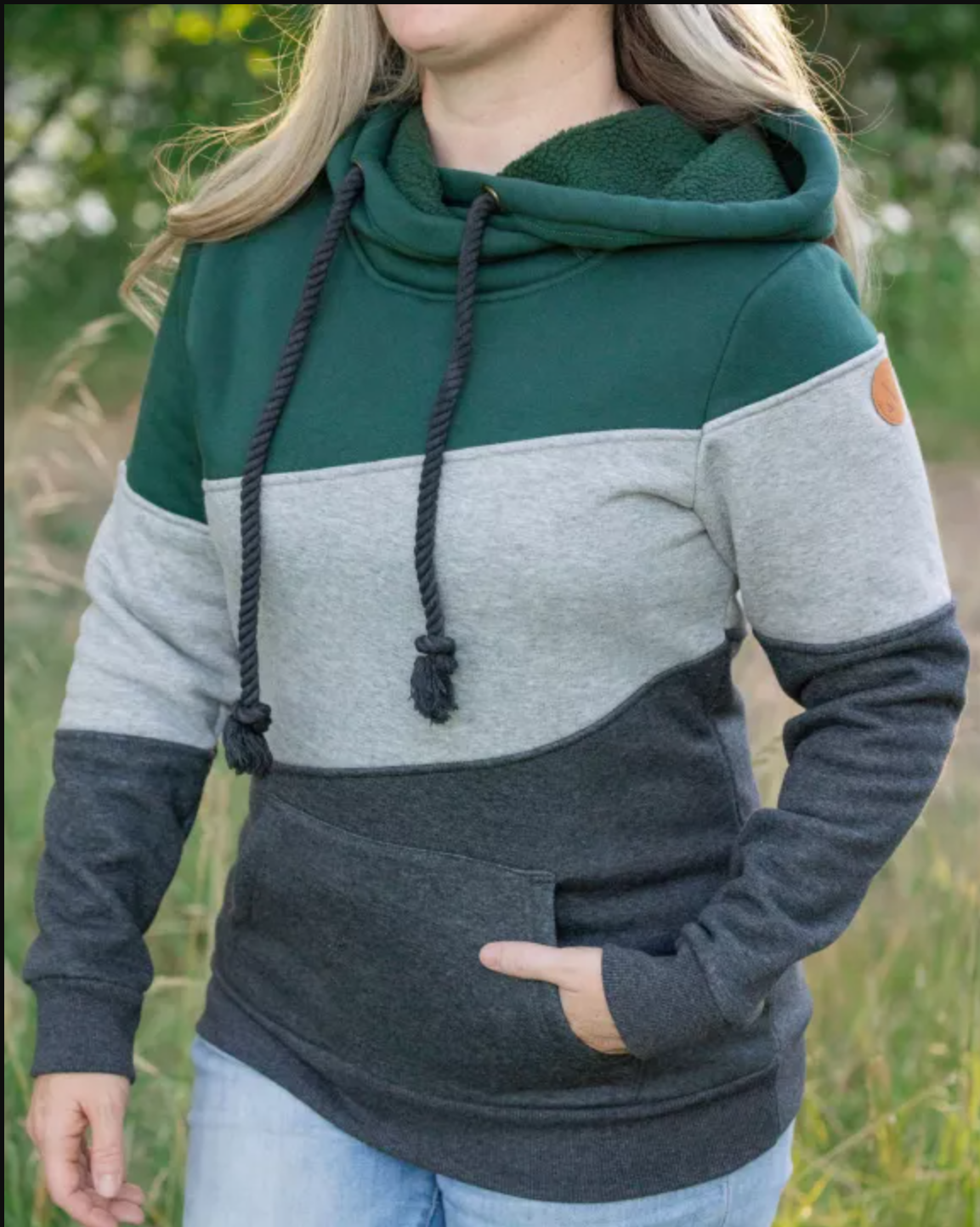 Leaning Sideways Colorblock Hoodie