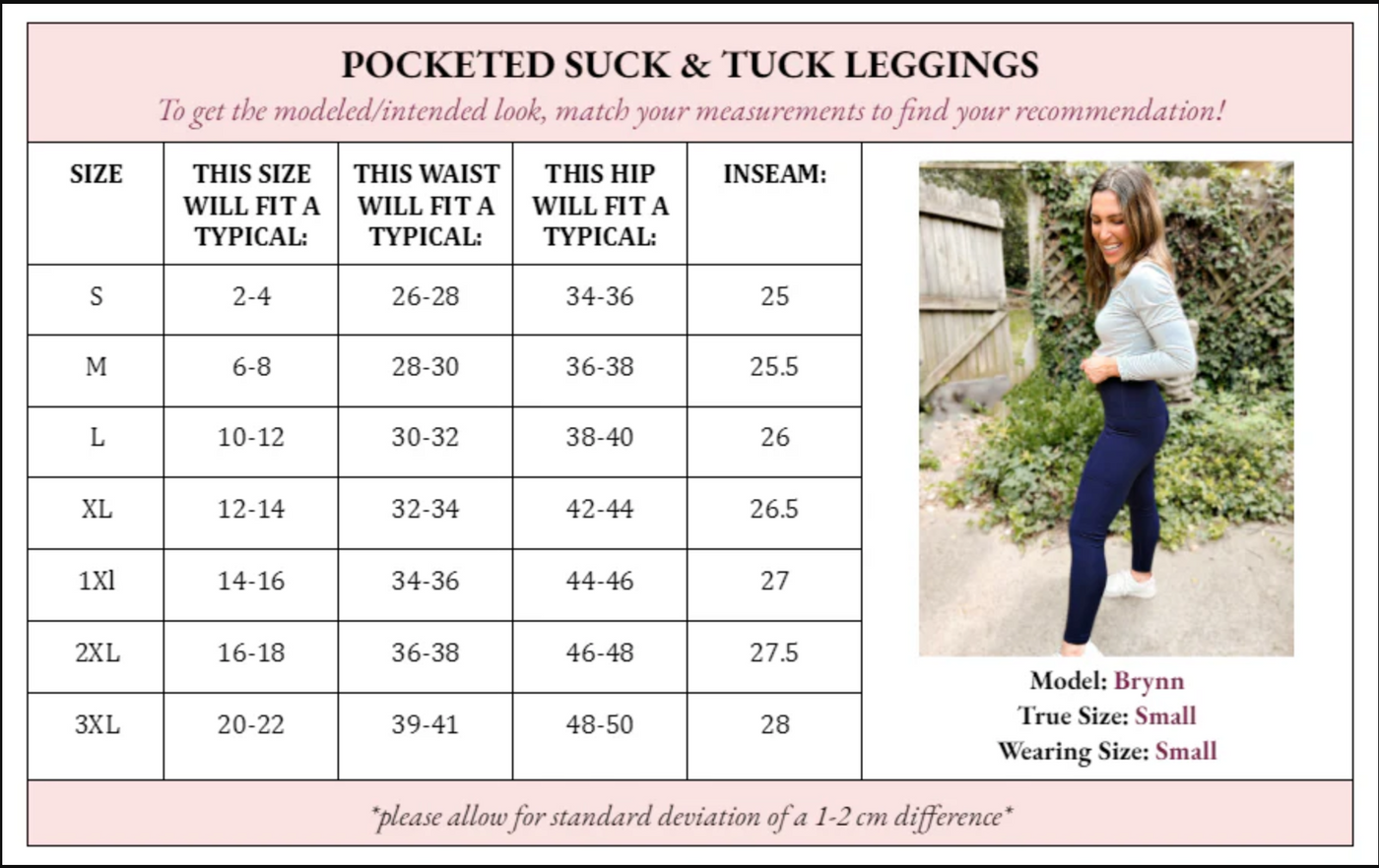 Luxe Compression Suck & Tuck Pocket Leggings