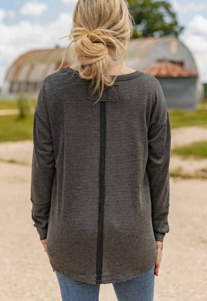 Blackout Bliss Thermal Knit Top