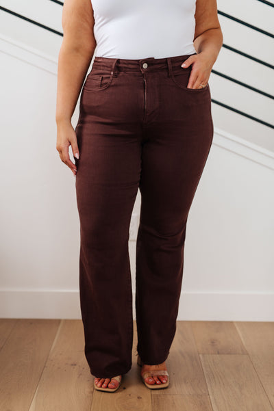 Judy Blue | Sienna High Rise Control Top Flare Jeans in Espresso