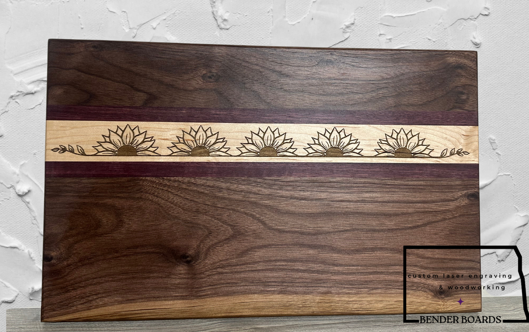 Sunflower Medium Board with Purple Heartwood